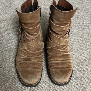 Women’s Born Leather Brown Suede Boots 6.5M
